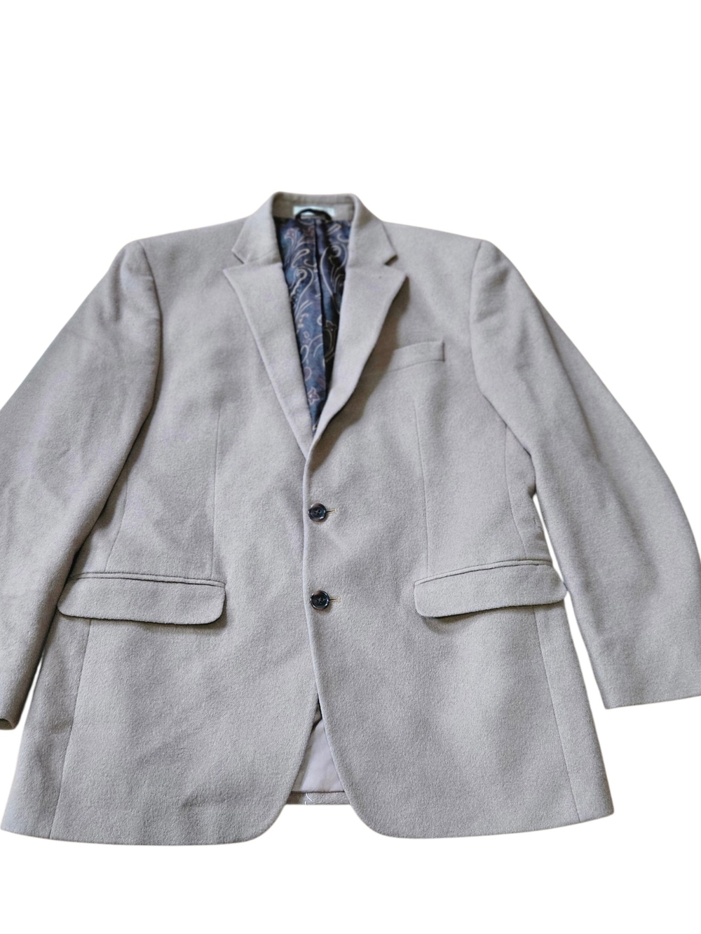 ​Lauren Ralph Lauren Mens 40R Blazer Sport Coat Silk Wool Cashmere Beige Paisley